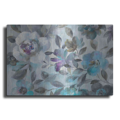 Luxe Metal Art 'Twilight Flowers Crop' by Danhui Nai, Metal Wall Art