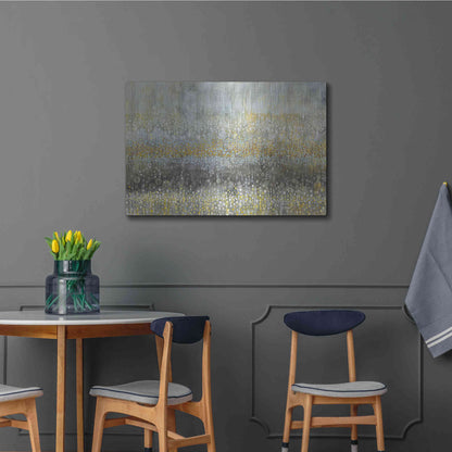 Luxe Metal Art 'Rain Abstract II Crop' by Danhui Nai, Metal Wall Art,36x24