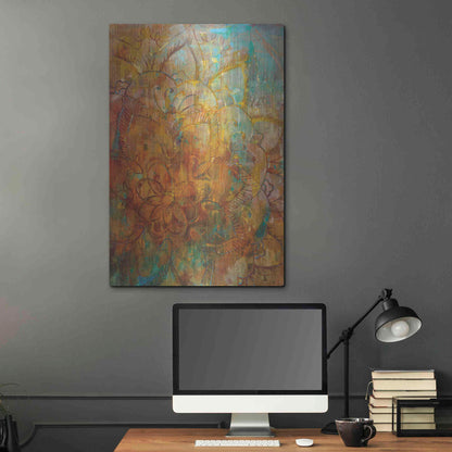 Luxe Metal Art 'Bohemian Abstract Bright' by Danhui Nai, Metal Wall Art,24x36