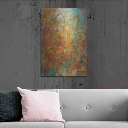 Luxe Metal Art 'Bohemian Abstract Bright' by Danhui Nai, Metal Wall Art,24x36