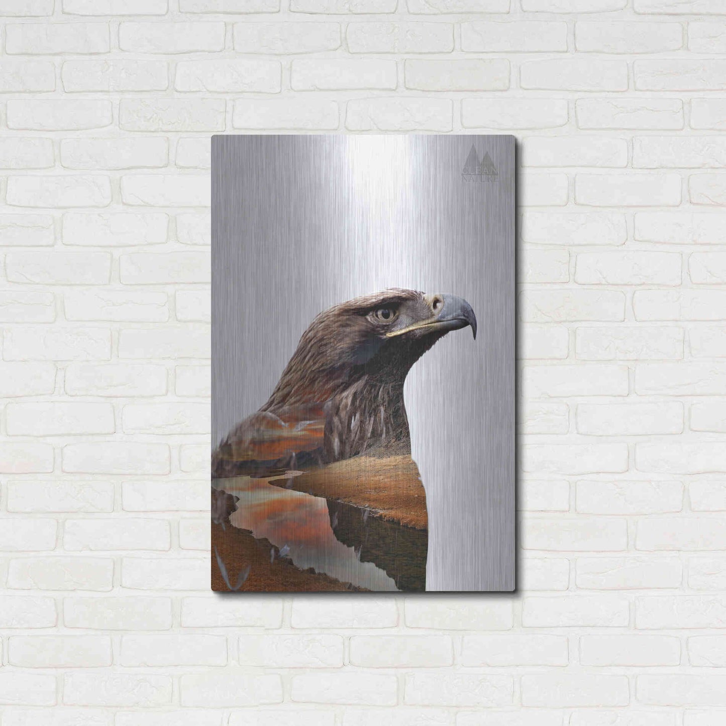 Luxe Metal Art 'Eagle' by Clean Nature, Metal Wall Art,24x36