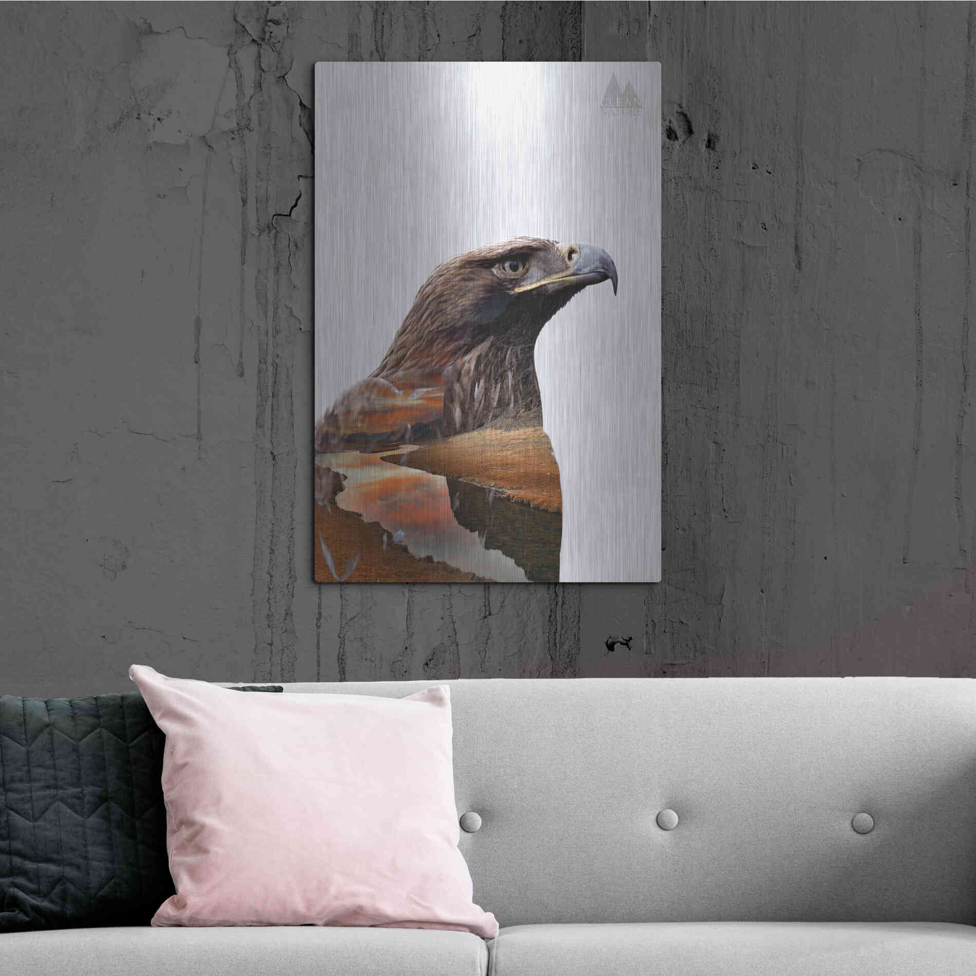 Luxe Metal Art 'Eagle' by Clean Nature, Metal Wall Art,24x36