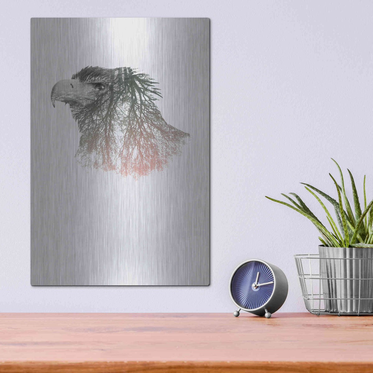 Luxe Metal Art 'Eye of the Forest I' by Clean Nature, Metal Wall Art,12x16