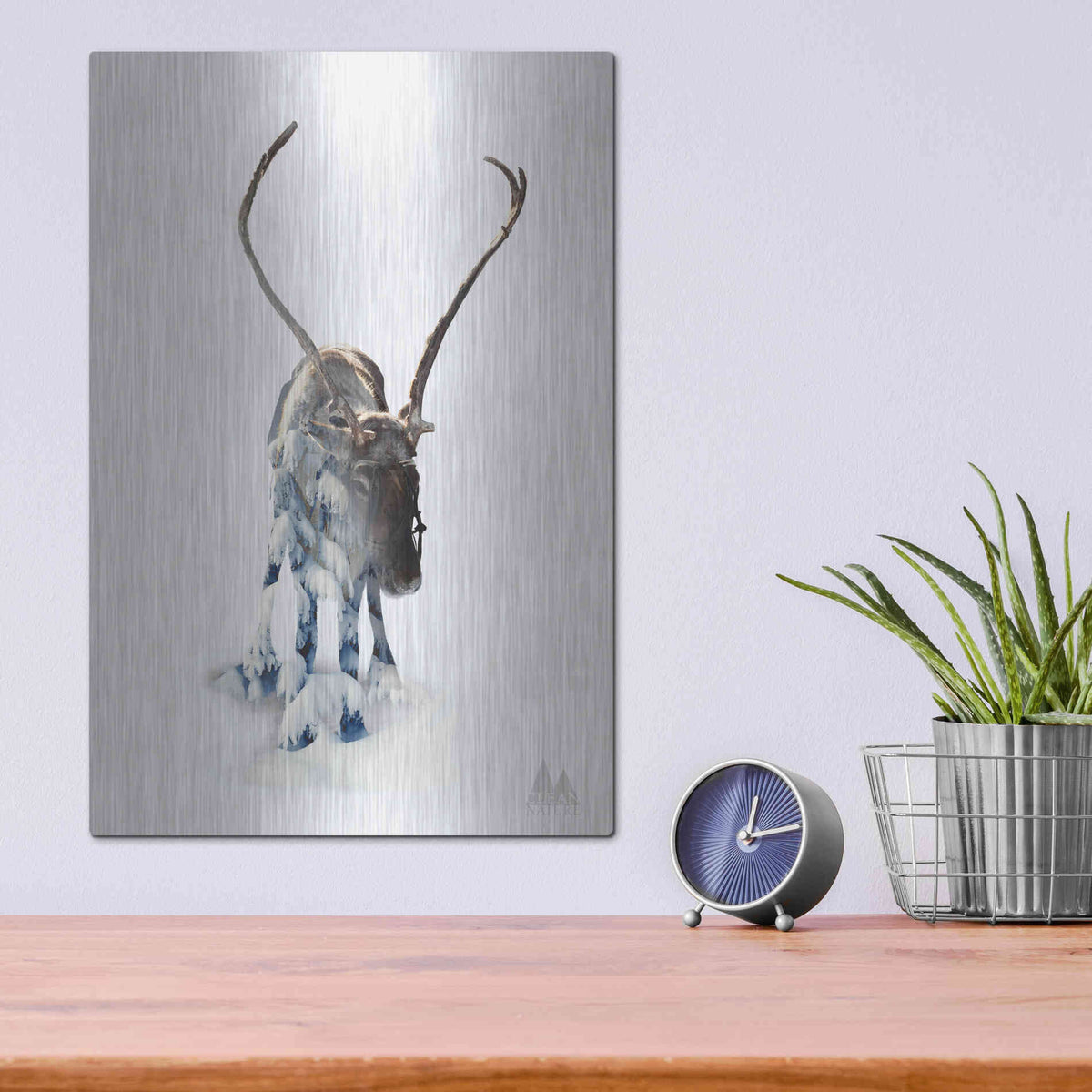 Luxe Metal Art 'Moose' by Clean Nature, Metal Wall Art,12x16
