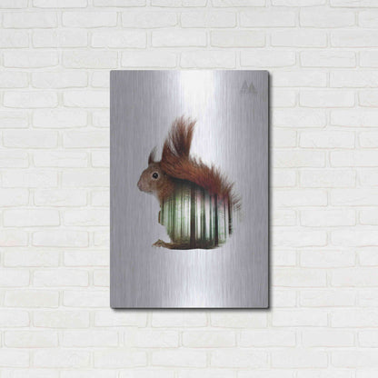 Luxe Metal Art 'Squirrel' by Clean Nature, Metal Wall Art,24x36