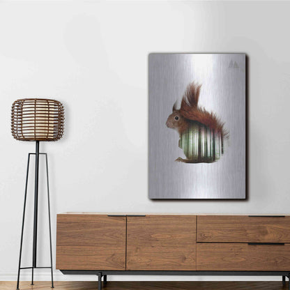 Luxe Metal Art 'Squirrel' by Clean Nature, Metal Wall Art,24x36