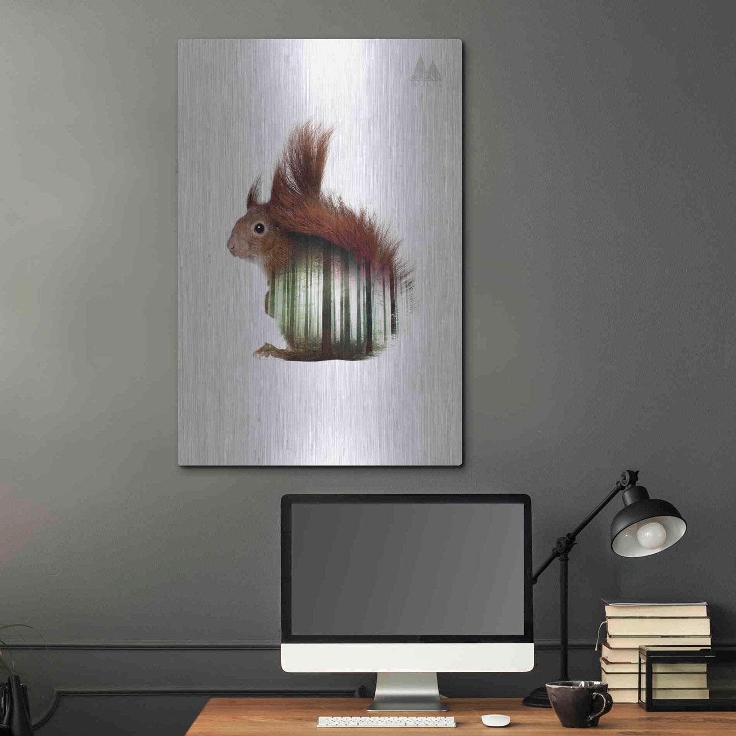 Luxe Metal Art 'Squirrel' by Clean Nature, Metal Wall Art,24x36