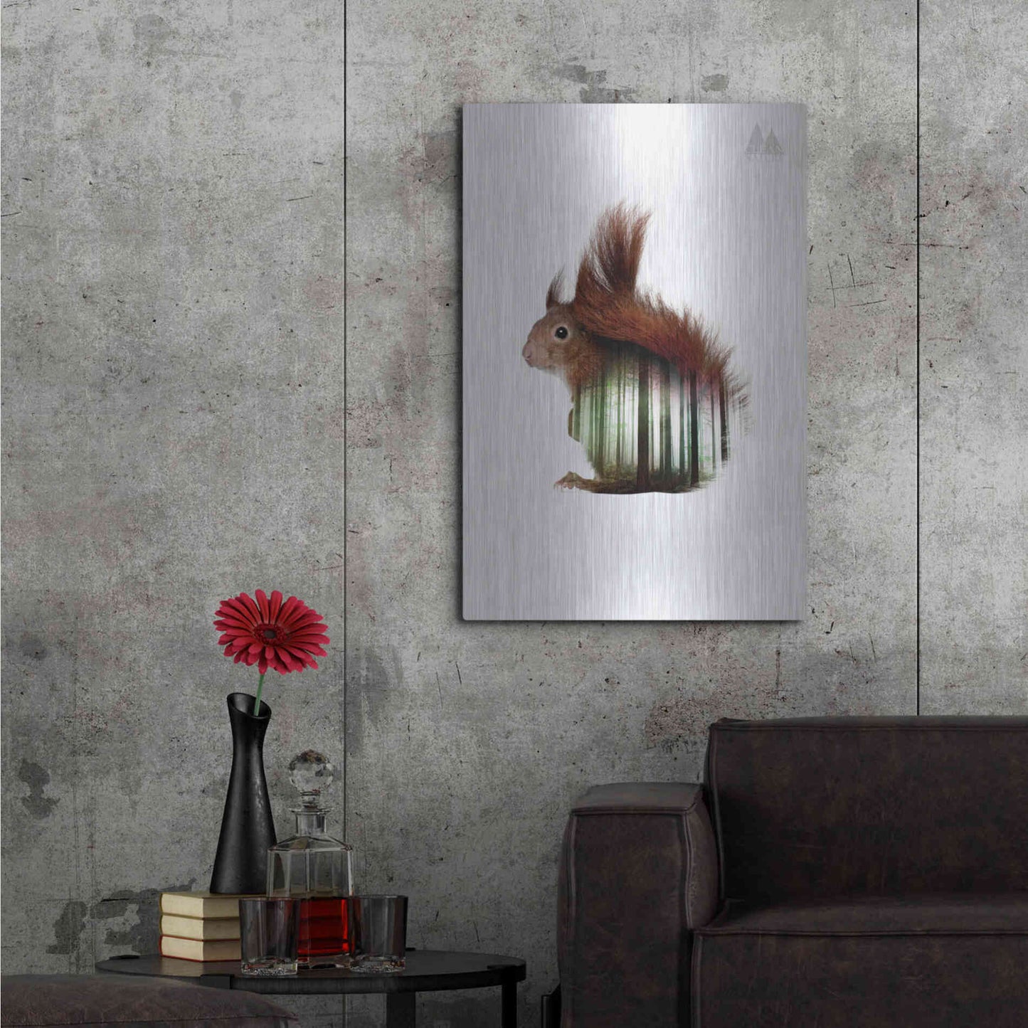 Luxe Metal Art 'Squirrel' by Clean Nature, Metal Wall Art,24x36