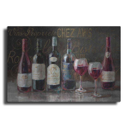 Luxe Metal Art 'Bistro Reds v.2 Crop' by Danhui Nai, Metal Wall Art