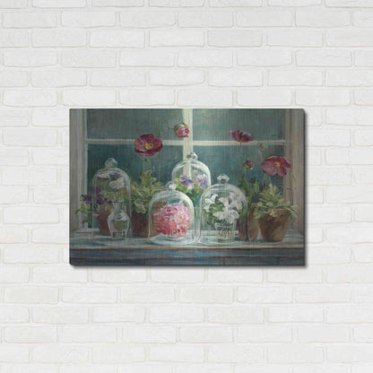 Luxe Metal Art 'Purple Poppies Windowsill Crop' by Danhui Nai, Metal Wall Art,36x24