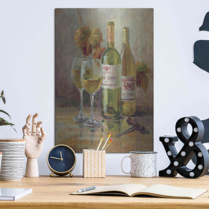 Luxe Metal Art 'Opening the Wine II' by Danhui Nai, Metal Wall Art,12x16