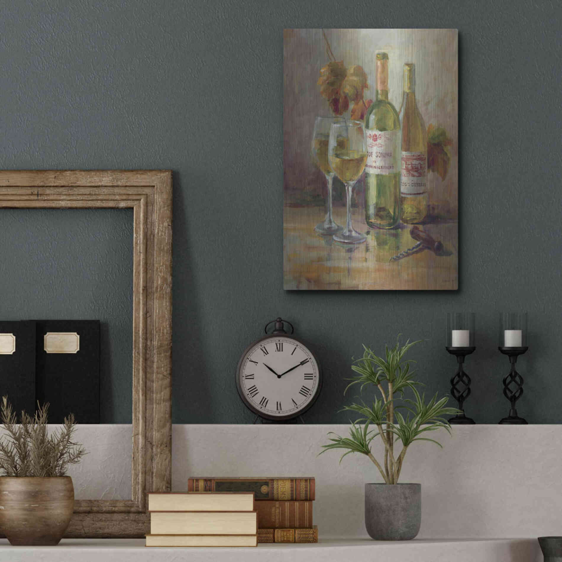 Luxe Metal Art 'Opening the Wine II' by Danhui Nai, Metal Wall Art,12x16