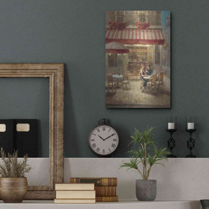 Luxe Metal Art 'Paris Cafe II Crop' by Danhui Nai, Metal Wall Art,12x16