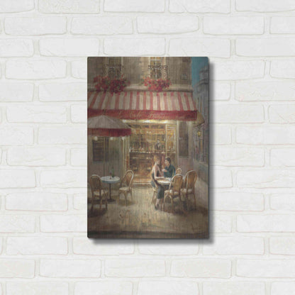 Luxe Metal Art 'Paris Cafe II Crop' by Danhui Nai, Metal Wall Art,16x24
