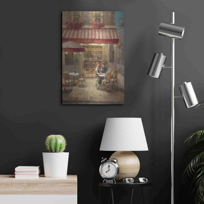 Luxe Metal Art 'Paris Cafe II Crop' by Danhui Nai, Metal Wall Art,16x24