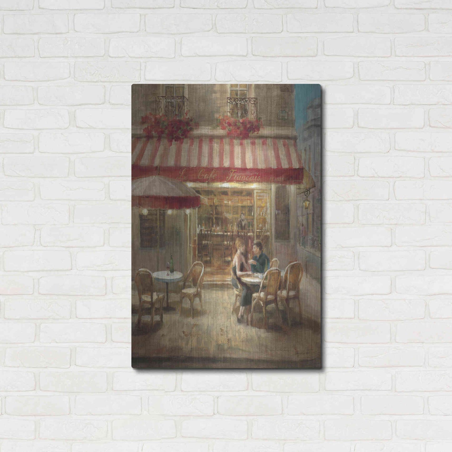 Luxe Metal Art 'Paris Cafe II Crop' by Danhui Nai, Metal Wall Art,24x36