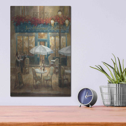 Luxe Metal Art 'Paris Cafe I Crop' by Danhui Nai, Metal Wall Art,16x24
