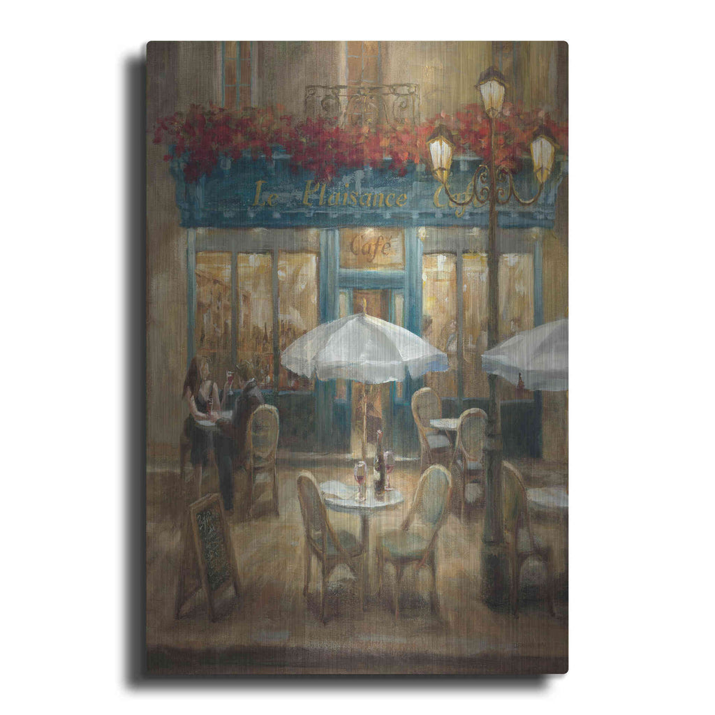 Luxe Metal Art 'Paris Cafe I Crop' by Danhui Nai, Metal Wall Art