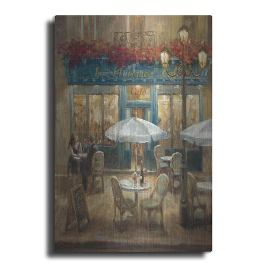 Luxe Metal Art 'Paris Cafe I Crop' by Danhui Nai, Metal Wall Art