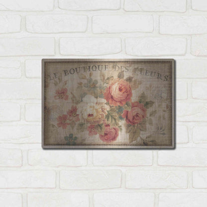 Luxe Metal Art 'Parisian Flowers III' by Danhui Nai, Metal Wall Art,16x12