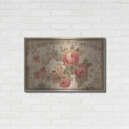 Luxe Metal Art 'Parisian Flowers III' by Danhui Nai, Metal Wall Art,36x24