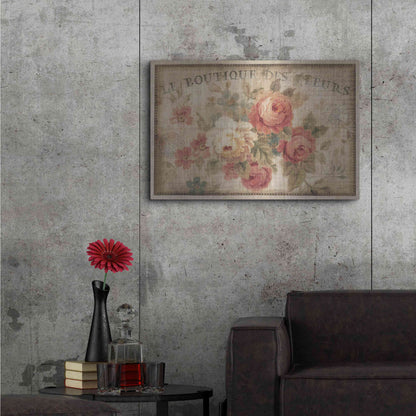 Luxe Metal Art 'Parisian Flowers III' by Danhui Nai, Metal Wall Art,36x24