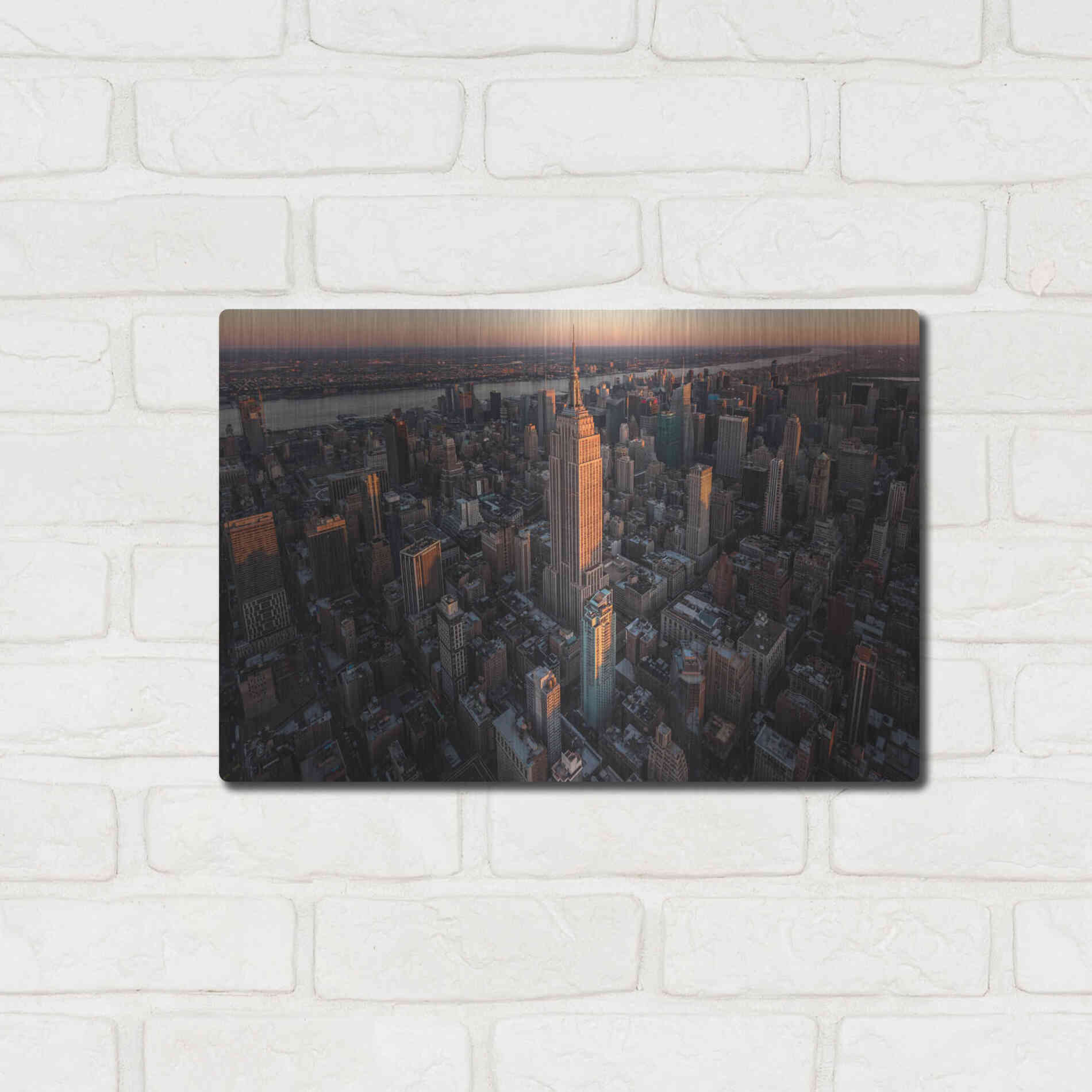 Luxe Metal Art 'Empire Flight' by Bruce Getty, Metal Wall Art,16x12