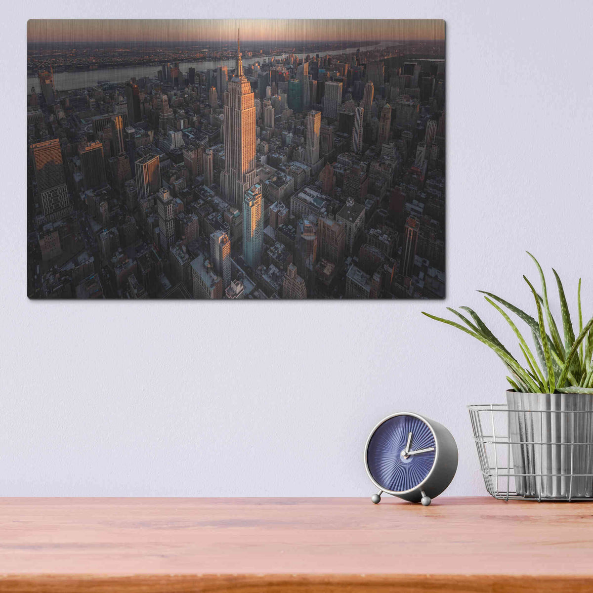 Luxe Metal Art 'Empire Flight' by Bruce Getty, Metal Wall Art,16x12