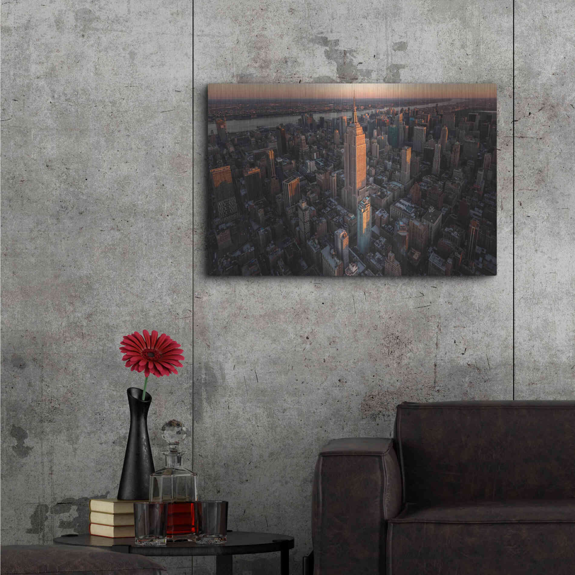 Luxe Metal Art 'Empire Flight' by Bruce Getty, Metal Wall Art,36x24