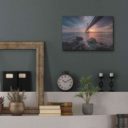 Luxe Metal Art 'Golden Light Explosion' by Bruce Getty, Metal Wall Art,16x12