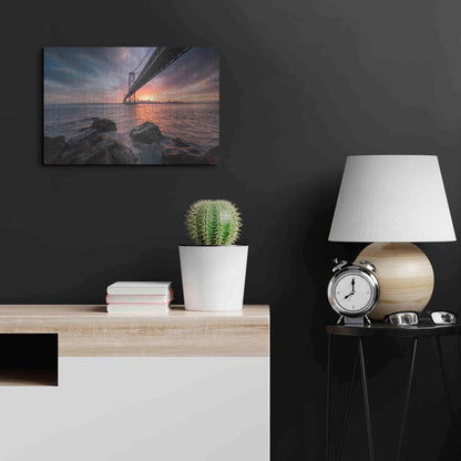 Luxe Metal Art 'Golden Light Explosion' by Bruce Getty, Metal Wall Art,24x16