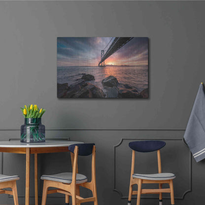 Luxe Metal Art 'Golden Light Explosion' by Bruce Getty, Metal Wall Art,36x24
