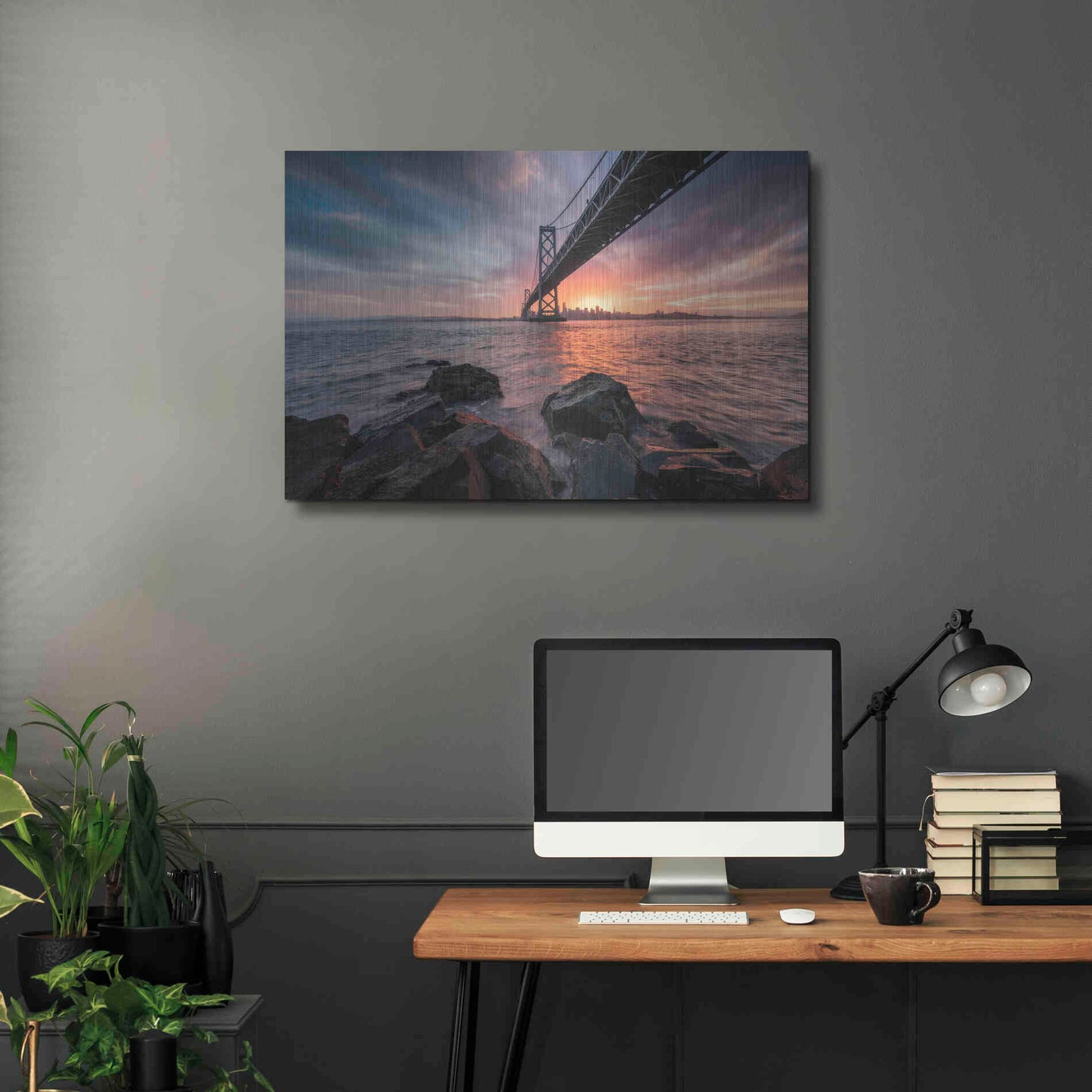 Luxe Metal Art 'Golden Light Explosion' by Bruce Getty, Metal Wall Art,36x24