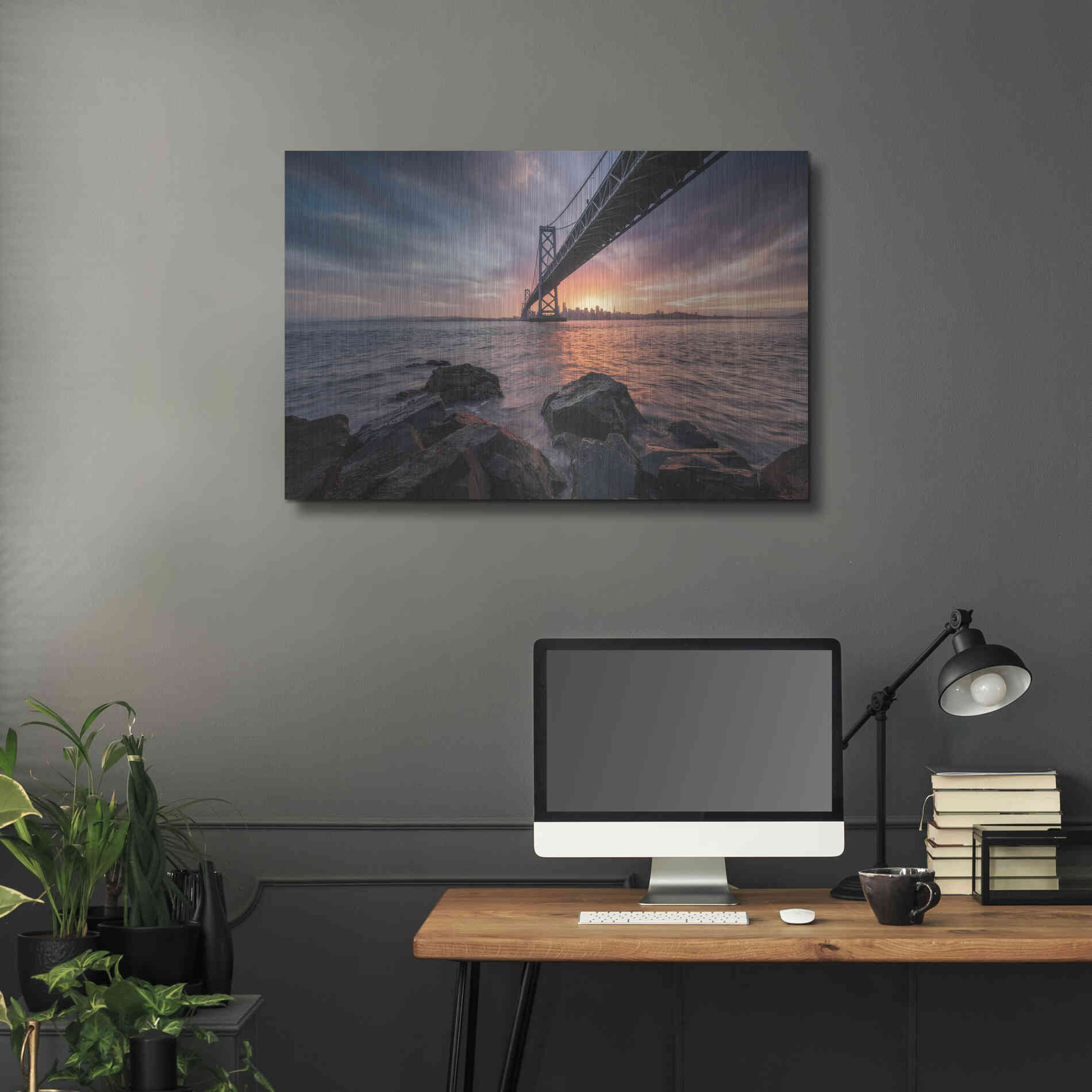 Luxe Metal Art 'Golden Light Explosion' by Bruce Getty, Metal Wall Art,36x24