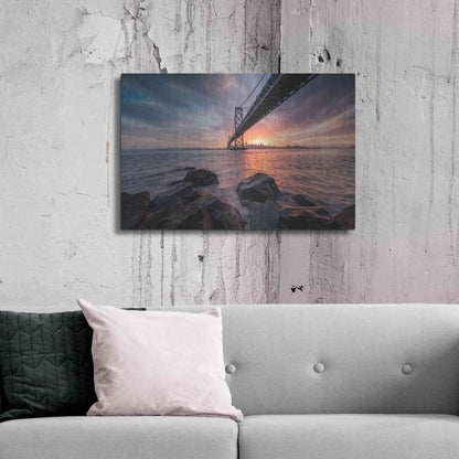 Luxe Metal Art 'Golden Light Explosion' by Bruce Getty, Metal Wall Art,36x24