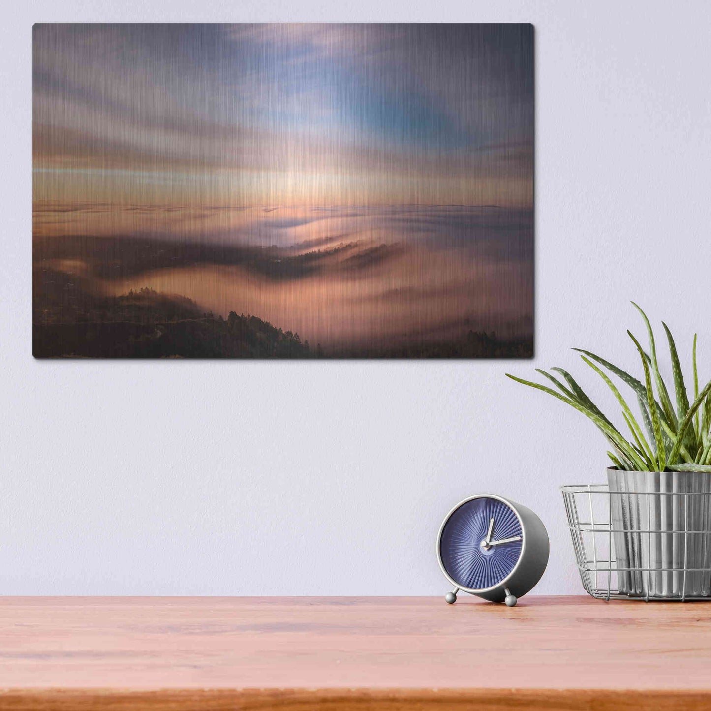 Luxe Metal Art 'Golden Morning' by Bruce Getty, Metal Wall Art,16x12