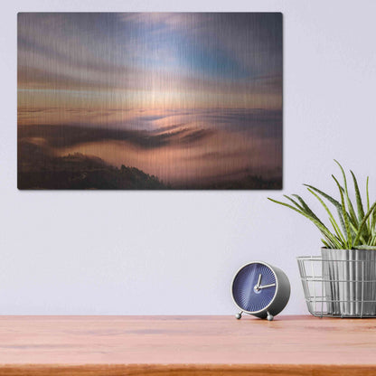 Luxe Metal Art 'Golden Morning' by Bruce Getty, Metal Wall Art,16x12