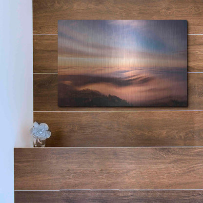 Luxe Metal Art 'Golden Morning' by Bruce Getty, Metal Wall Art,16x12