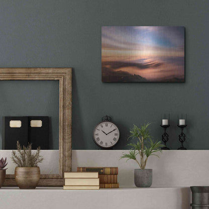 Luxe Metal Art 'Golden Morning' by Bruce Getty, Metal Wall Art,16x12