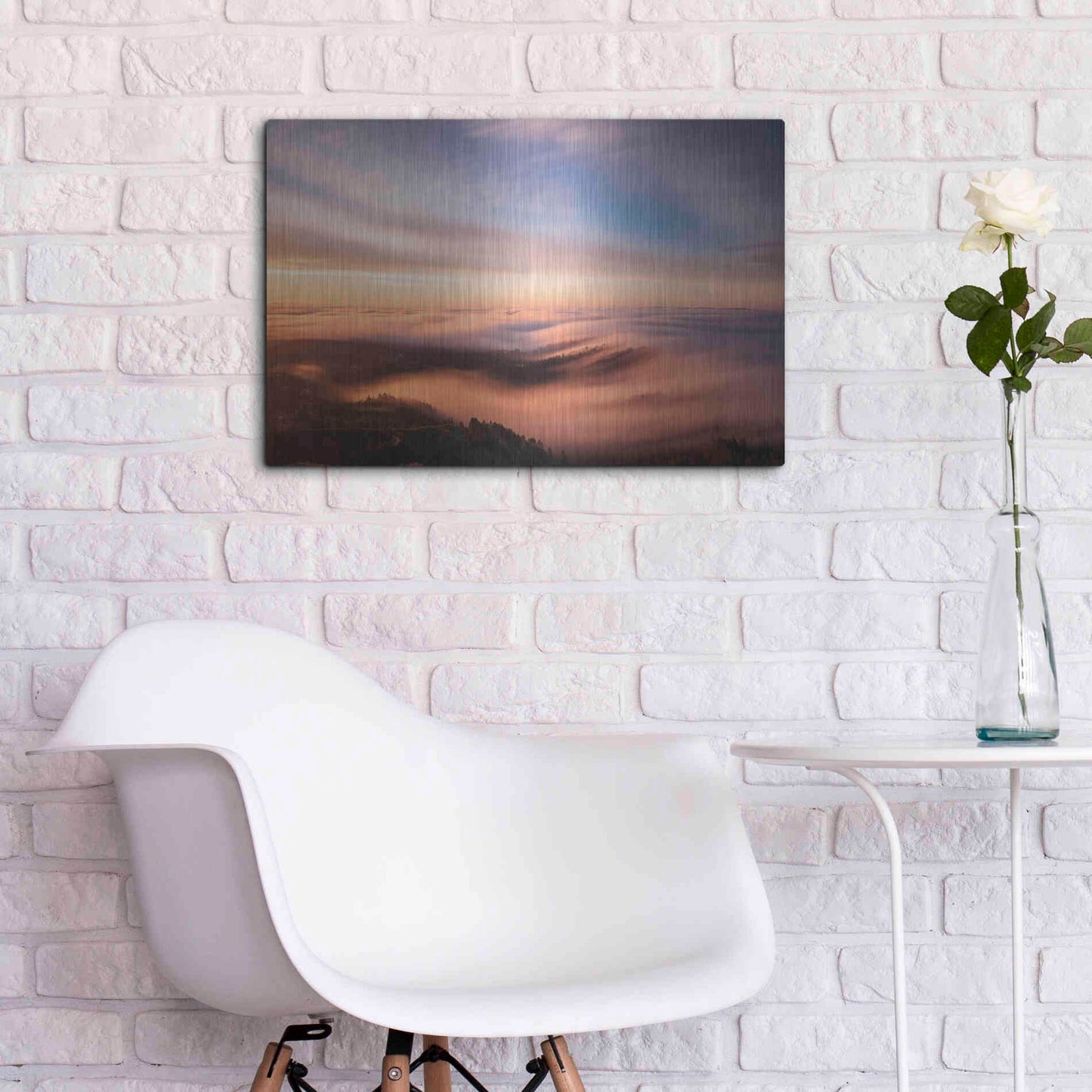 Luxe Metal Art 'Golden Morning' by Bruce Getty, Metal Wall Art,24x16