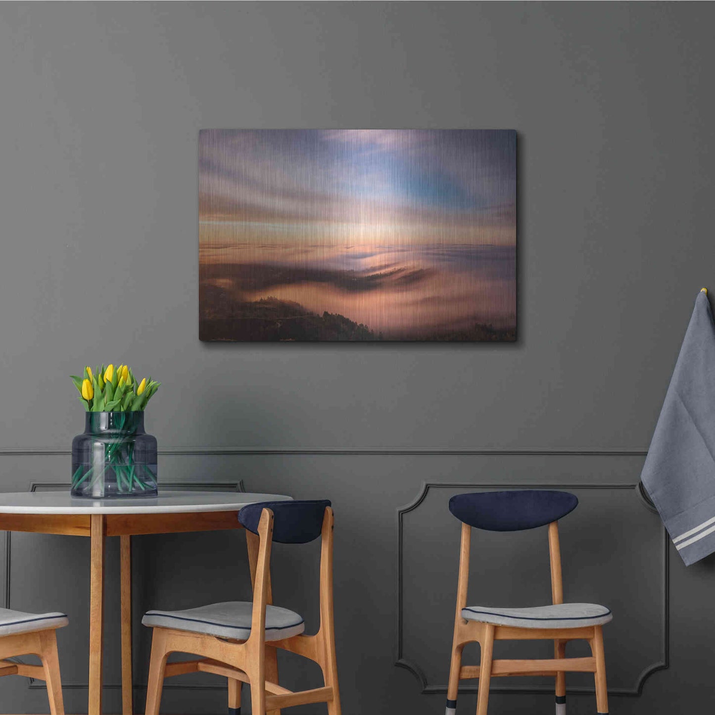 Luxe Metal Art 'Golden Morning' by Bruce Getty, Metal Wall Art,36x24