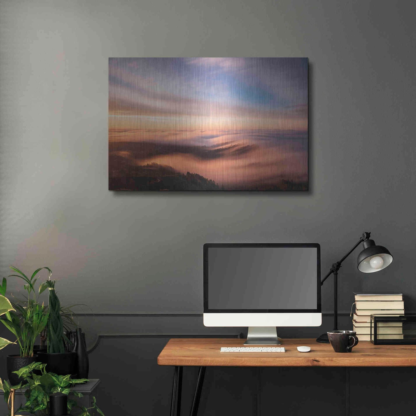 Luxe Metal Art 'Golden Morning' by Bruce Getty, Metal Wall Art,36x24