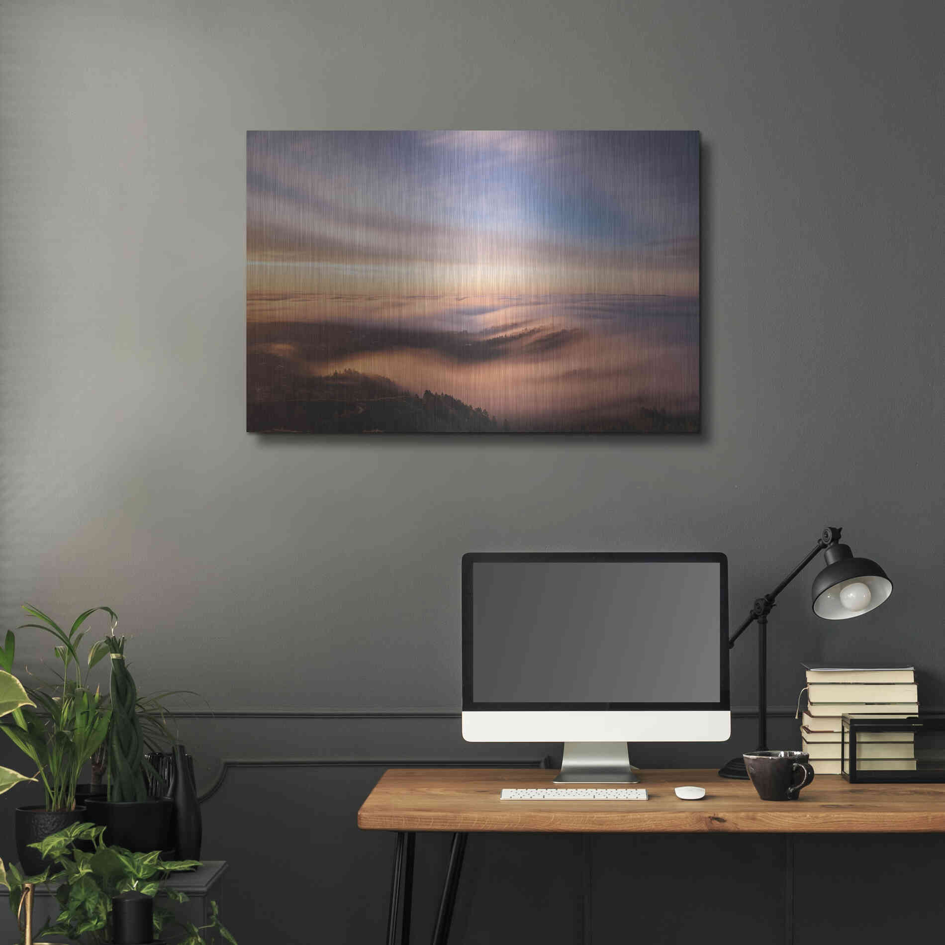 Luxe Metal Art 'Golden Morning' by Bruce Getty, Metal Wall Art,36x24