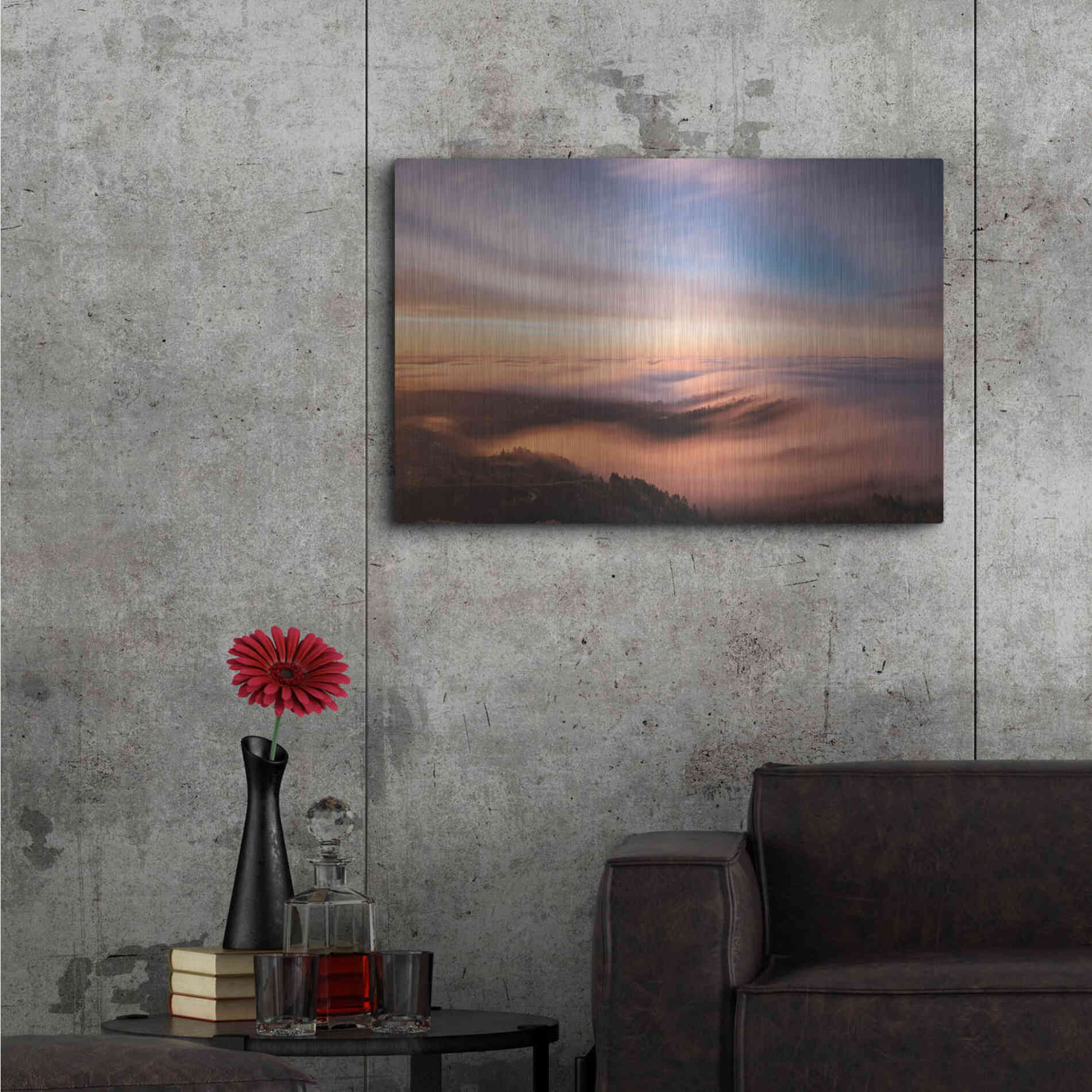 Luxe Metal Art 'Golden Morning' by Bruce Getty, Metal Wall Art,36x24