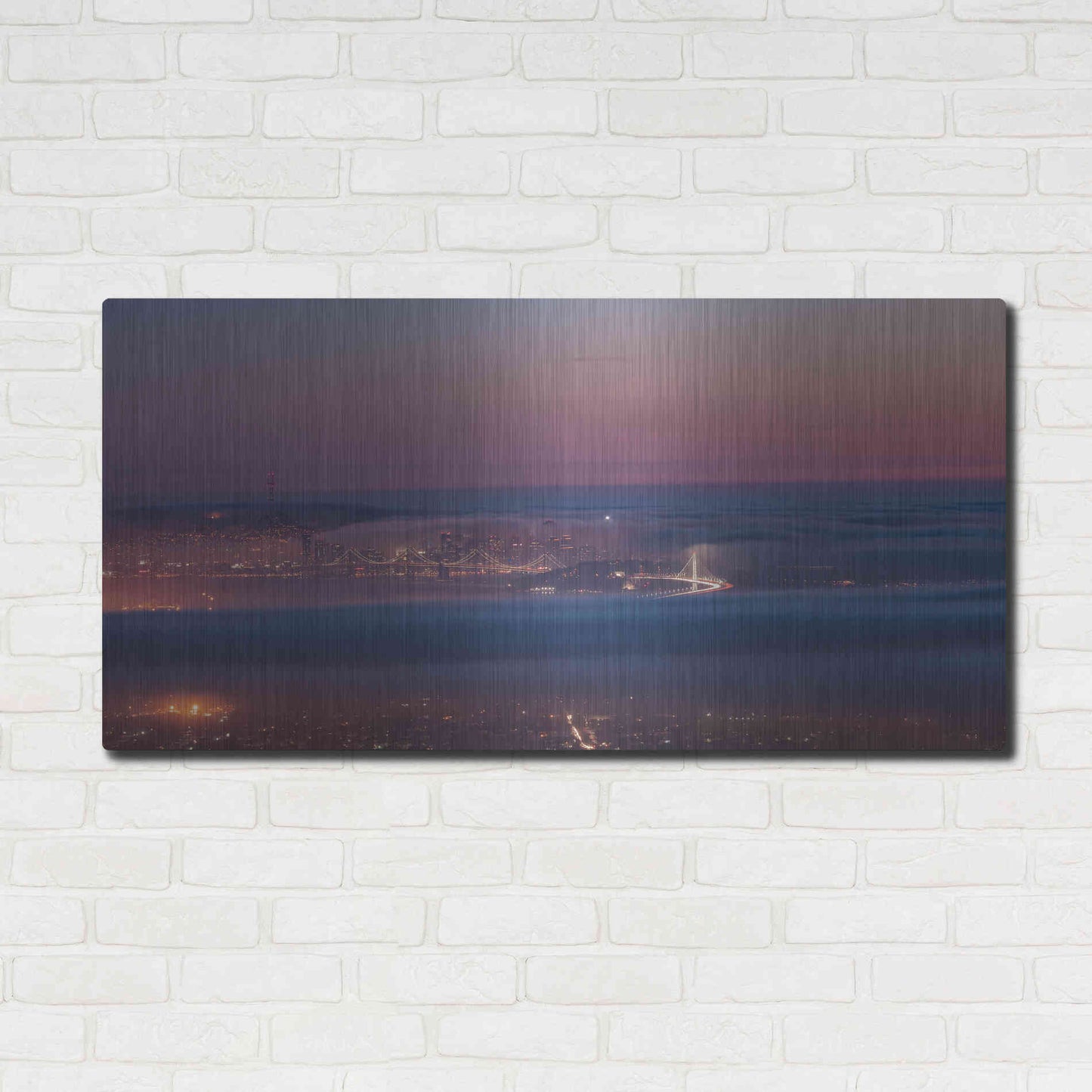 Luxe Metal Art 'Grizzly Beacon' by Bruce Getty, Metal Wall Art,48x24