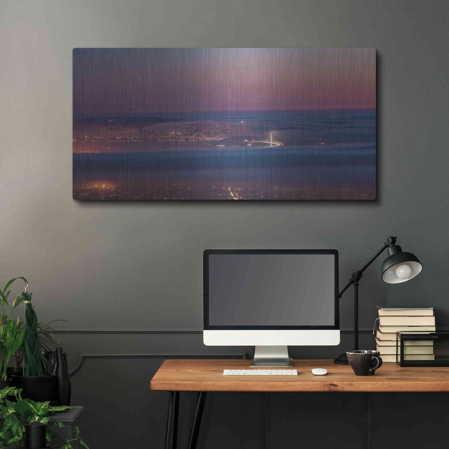 Luxe Metal Art 'Grizzly Beacon' by Bruce Getty, Metal Wall Art,48x24