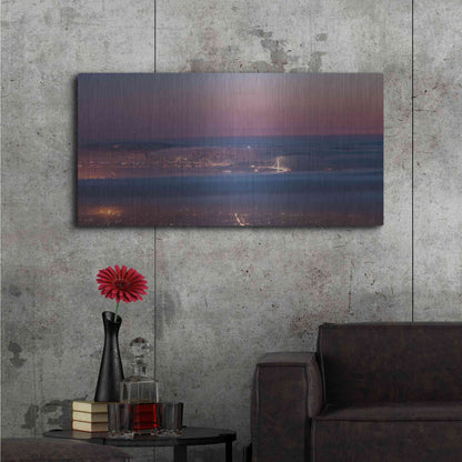 Luxe Metal Art 'Grizzly Beacon' by Bruce Getty, Metal Wall Art,48x24