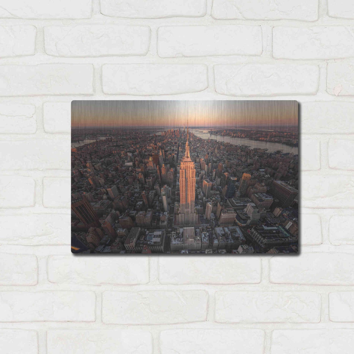 Luxe Metal Art 'Morning Lineup' by Bruce Getty, Metal Wall Art,16x12