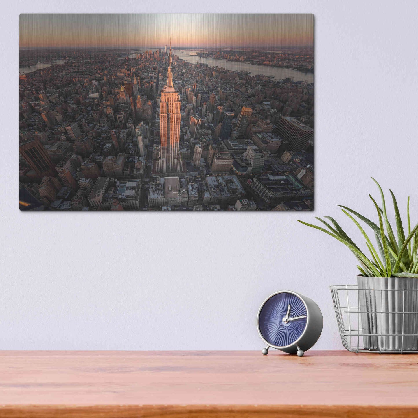 Luxe Metal Art 'Morning Lineup' by Bruce Getty, Metal Wall Art,16x12