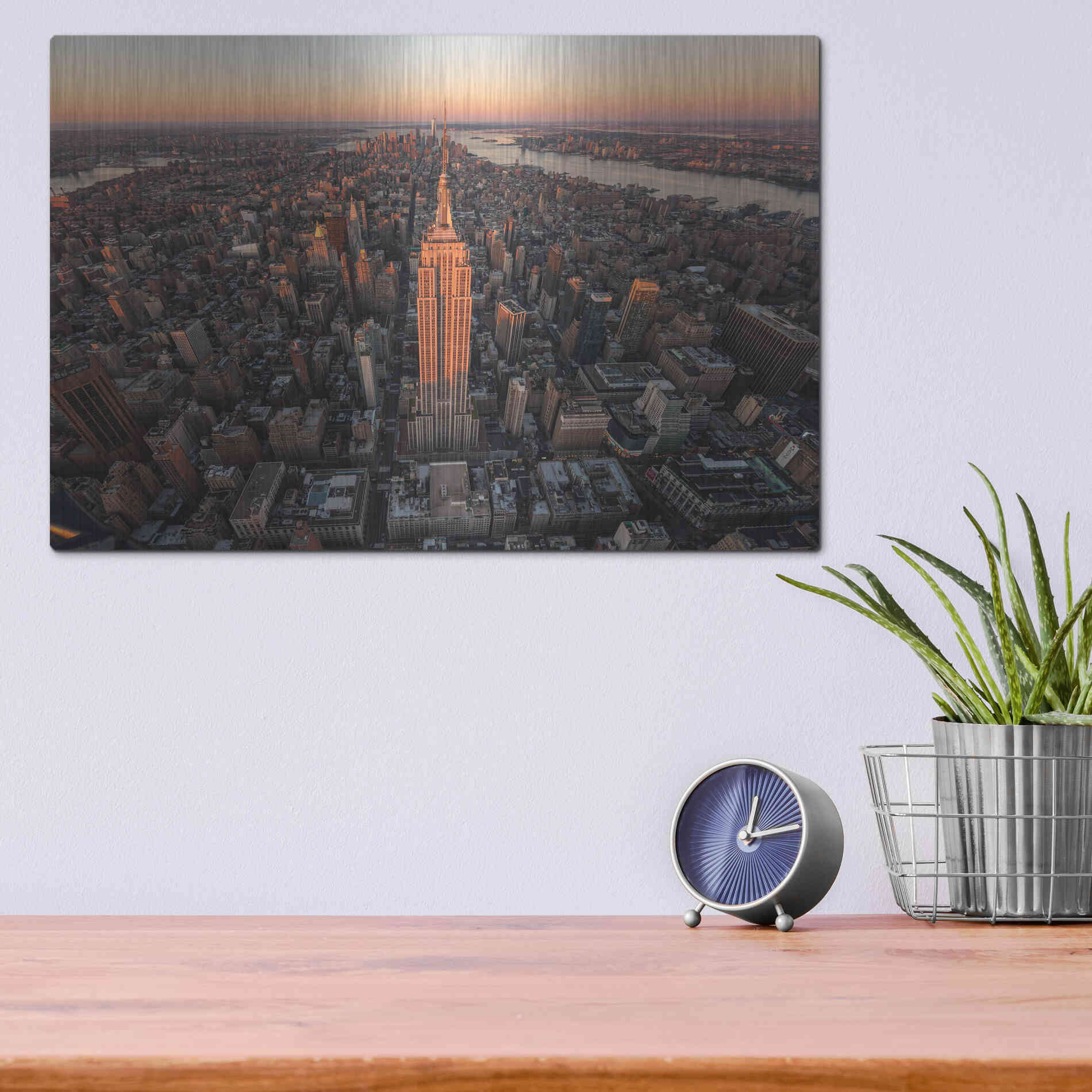Luxe Metal Art 'Morning Lineup' by Bruce Getty, Metal Wall Art,16x12
